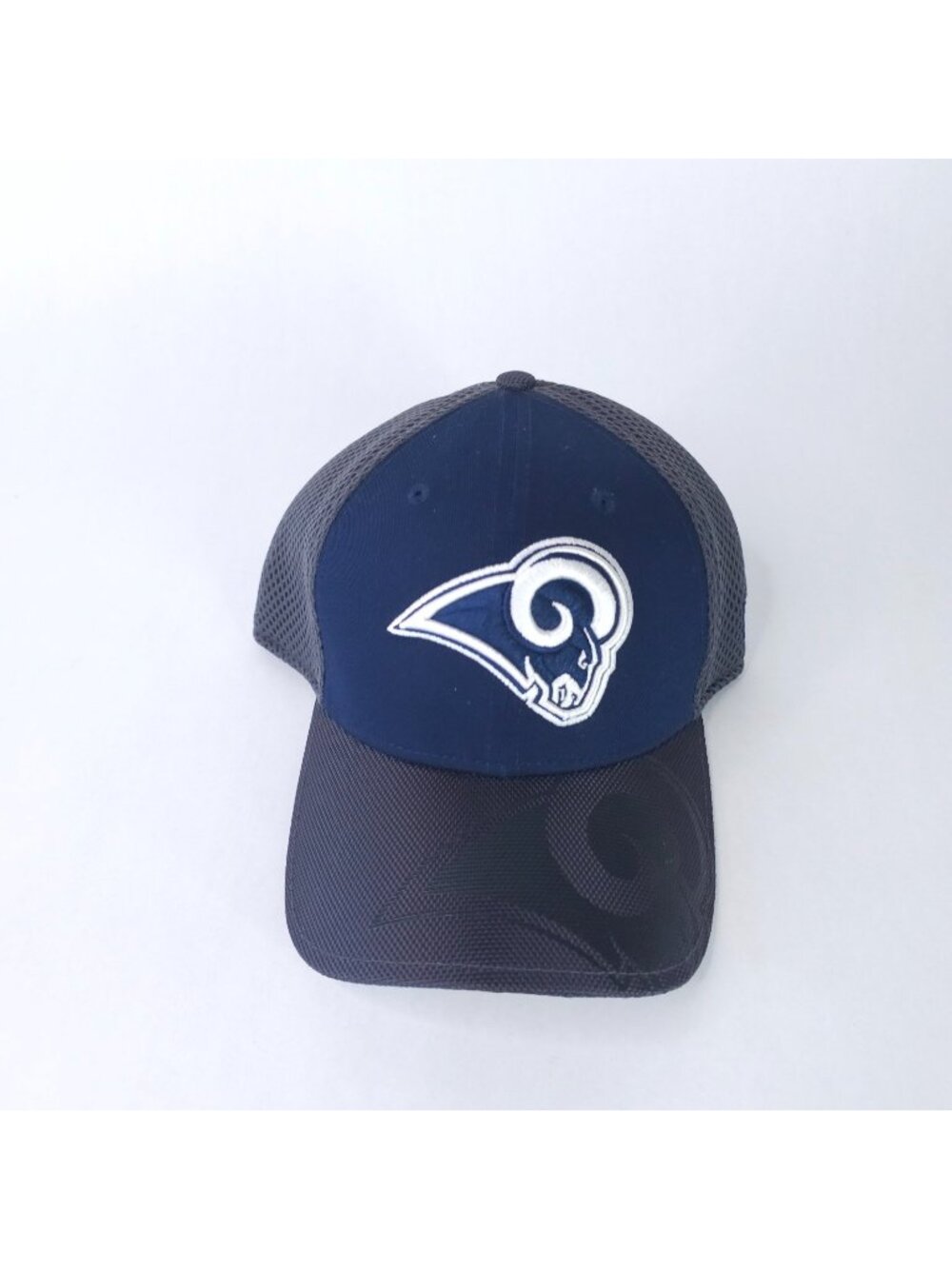Los Angeles Rams Hat Blue Gray Mesh New Era Medium Large Stretch LAR